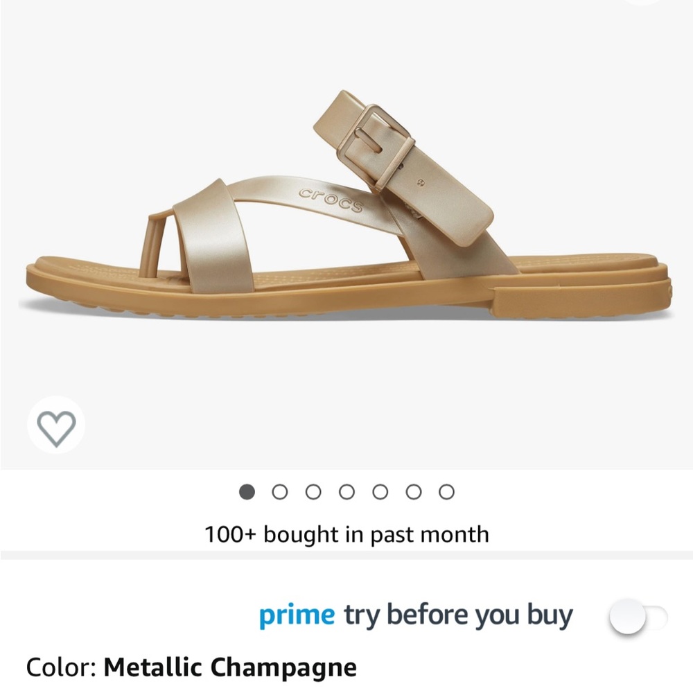 Crocs Tulum Metallic Champagne Sandal